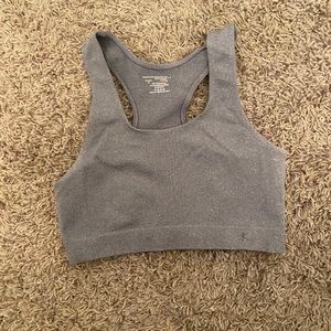 Gray sports bra